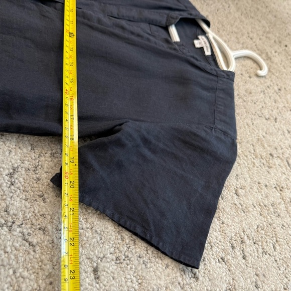 James Perse M GUC/EUC linen deep navy full length dress shirt dress - Picture 5 of 15